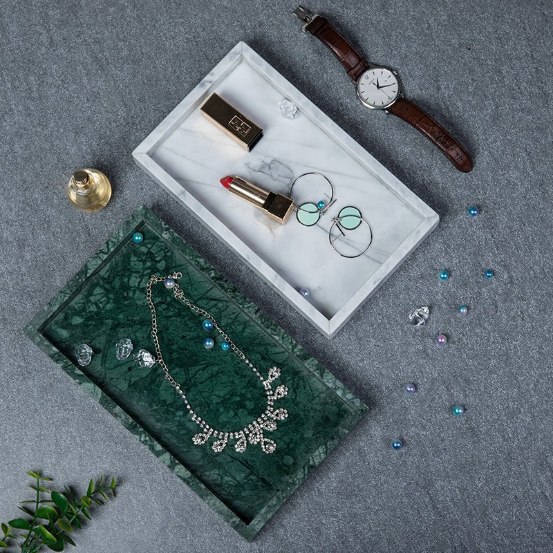 Modern Alita Marble Tray | Home Decor Crystal Sleek Contemporary Sophisticated Unique Elegant Decorative Trendy stylish Chic Minimalist Artistic Luxury Designer tabletop table decor accessories tableware