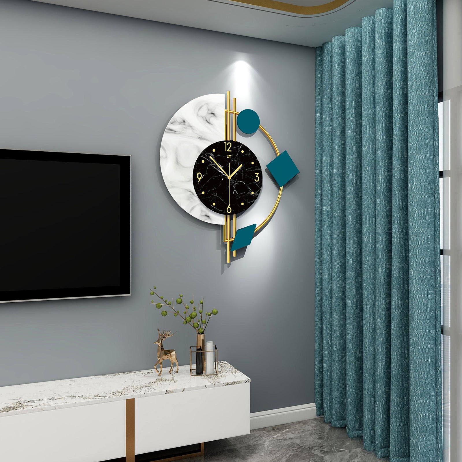 Decorative Marble Wall Clock | Home Decor Unique Luxury Large wall wall art wall accents wall clock large artistic wall clock Contemporary Nordic Timepiece Timekeeping Scandinavian oversized modern