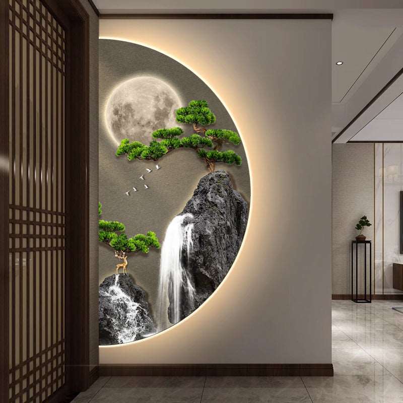 Wall Décor Semi Circle Moon with LED - Bliss Vie