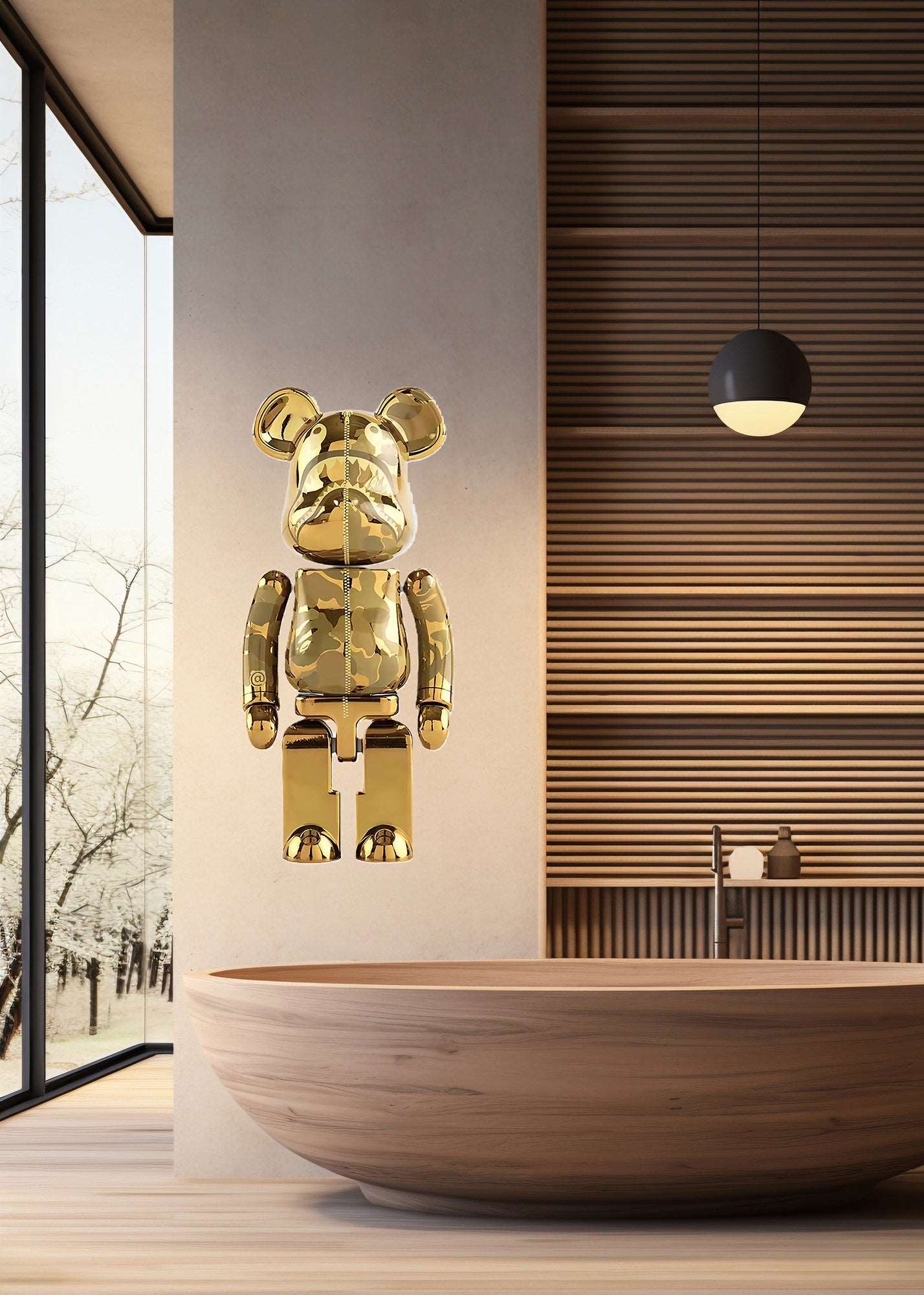 Wall Décor Bear BRK Gold with LED - Bliss Vie
