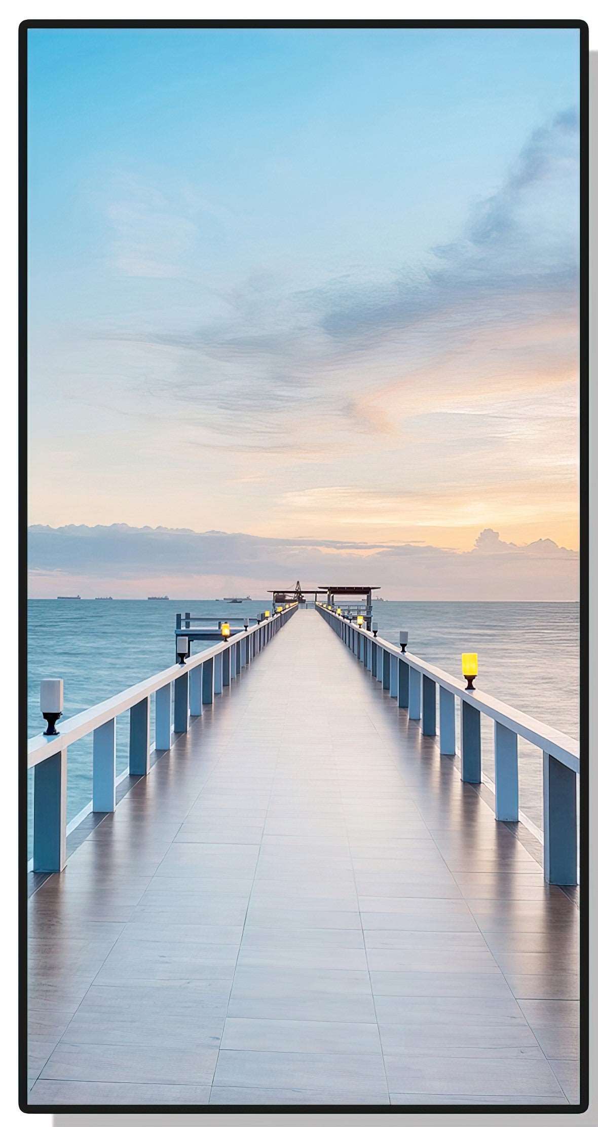 Sea Ocean Sky bridge landscape Painting - Bliss Vie