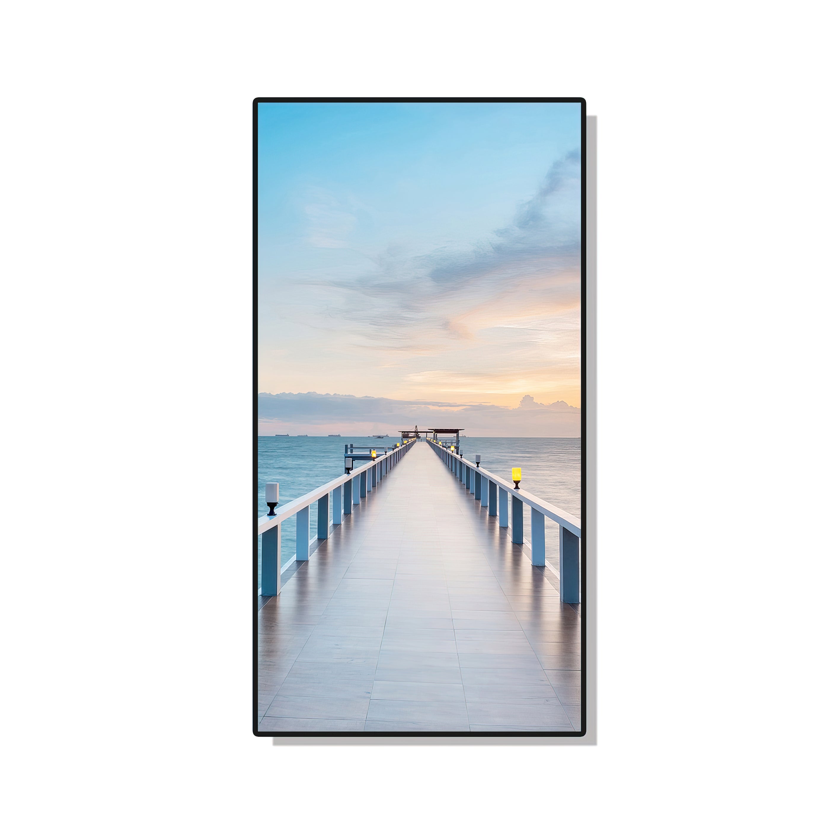 Captivating Sky Bridge Landscape Wall Painting - 60x120 cm Home Decor crystal porcelain Framed Large wall wall art wall accents landscape Nature-inspired