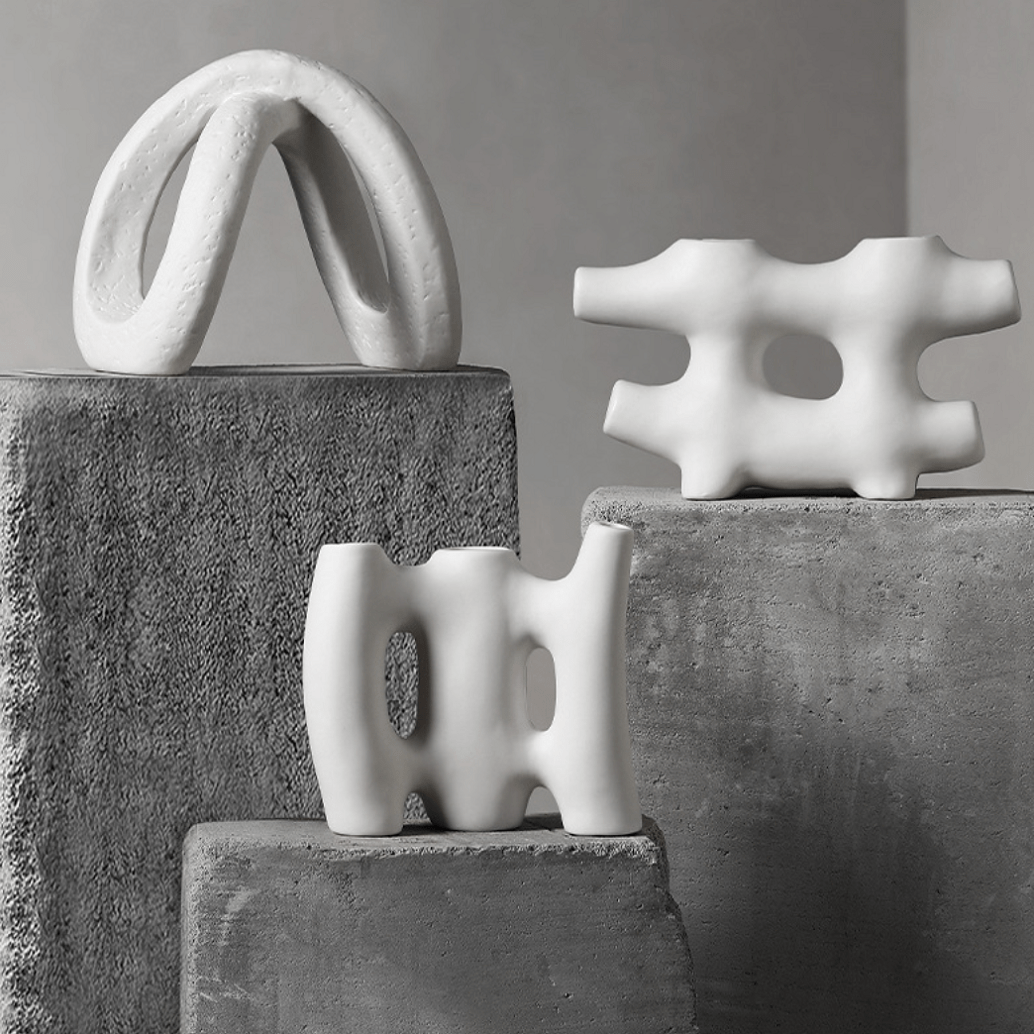 Abstract Hashtag Ceramic Vase | Home Decor cabinet Sleek Contemporary Sophisticated Unique Elegant Decorative Trendy stylish Minimalist Artistic Luxury Designer tabletop table decor accessories tableware living room decor coffee table decor