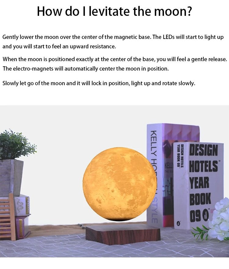 Celestial Elegance - Shining Moon Magnetic Levitation Chandeliers for Dazzling Illumination Home Decor cabinet Sleek Contemporary Sophisticated Unique Elegant Decorative Trendy stylish Minimalist Artistic Luxury Designer tabletop table decor accessories tableware living room decor coffee table decor