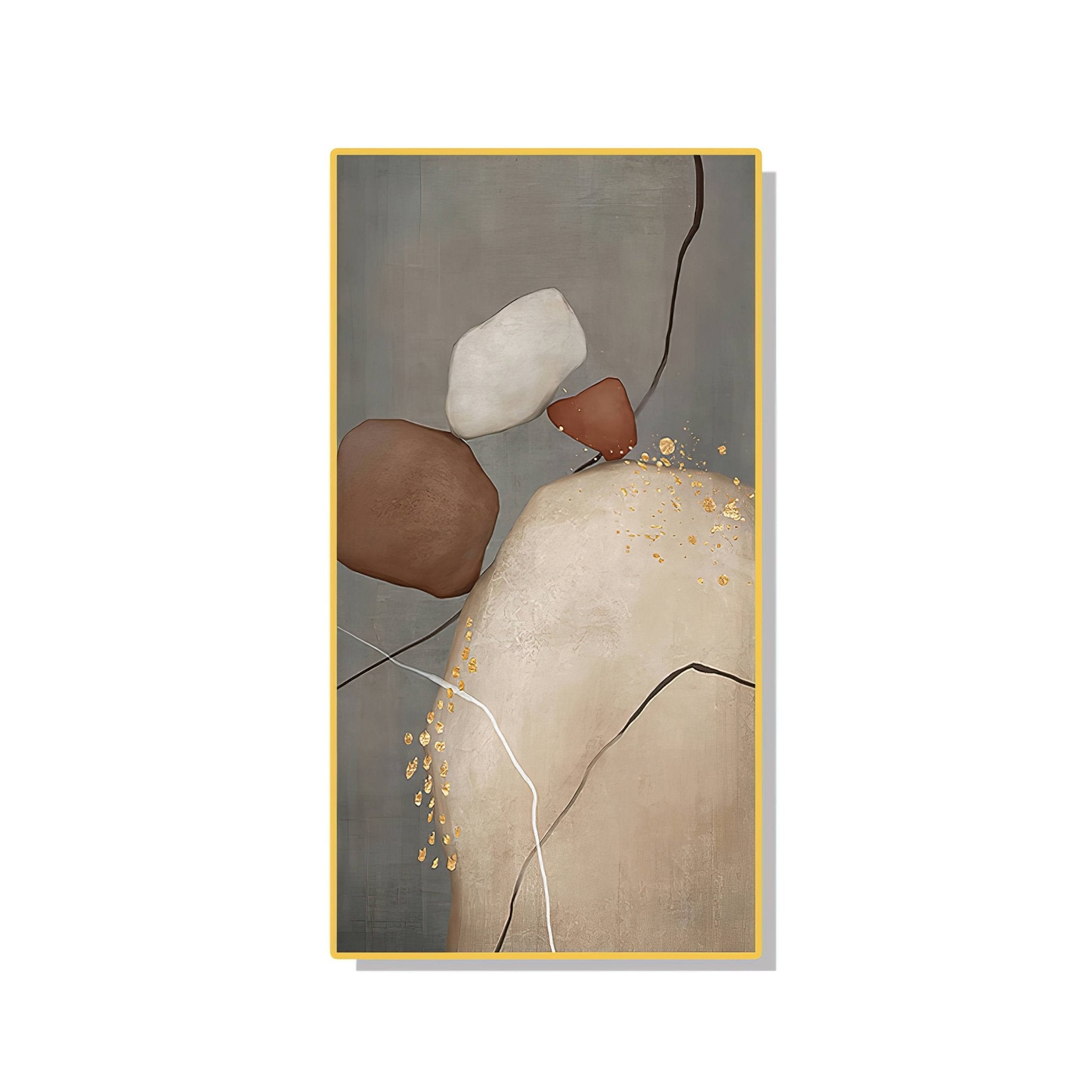 Rocky Deer Abstract Wall Painting - 50x100 cm Artwork Home Decor crystal porcelain Framed Large wall wall art wall accents