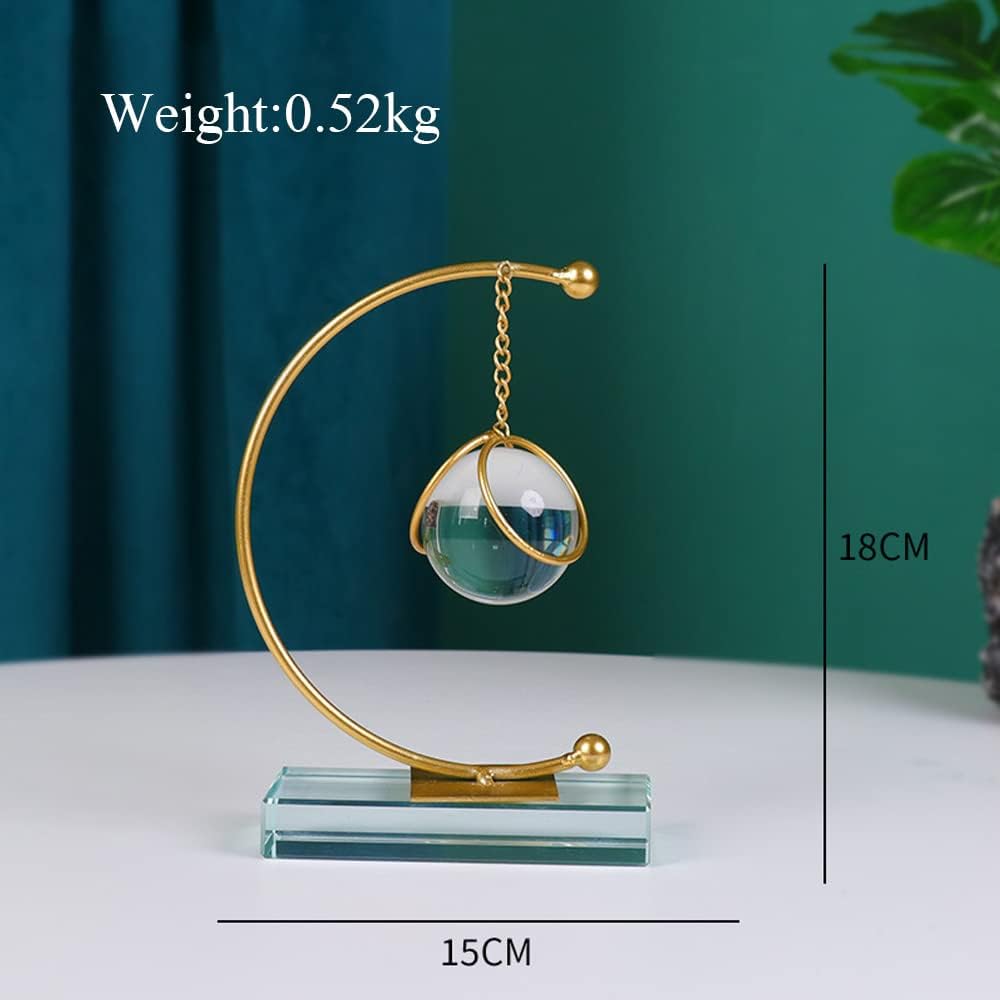 Crystal Ball with Metal stand - Half Moon - Bliss Vie