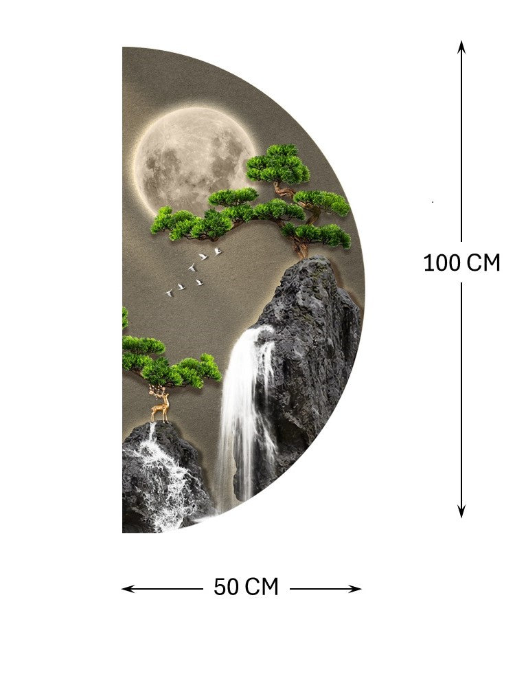 Wall Décor Semi Circle Moon with LED - Bliss Vie