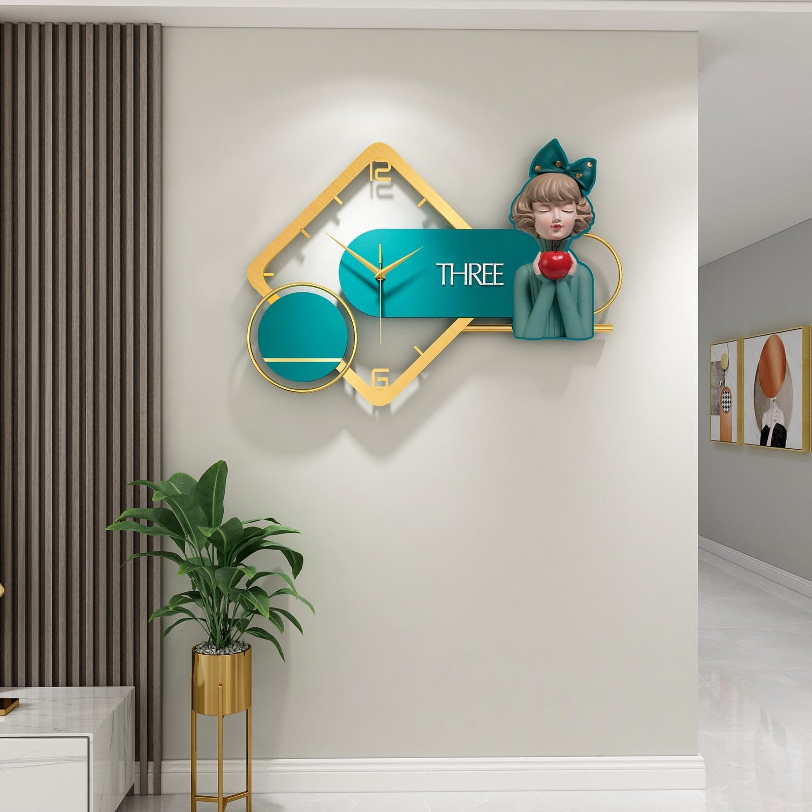 Adorable Kids Room Wall Clock | Home Decor cabinet Sleek Contemporary Sophisticated Unique Elegant Decorative Trendy stylish Minimalist Artistic Luxury Designer tabletop table decor accessories tableware living room decor coffee table decor