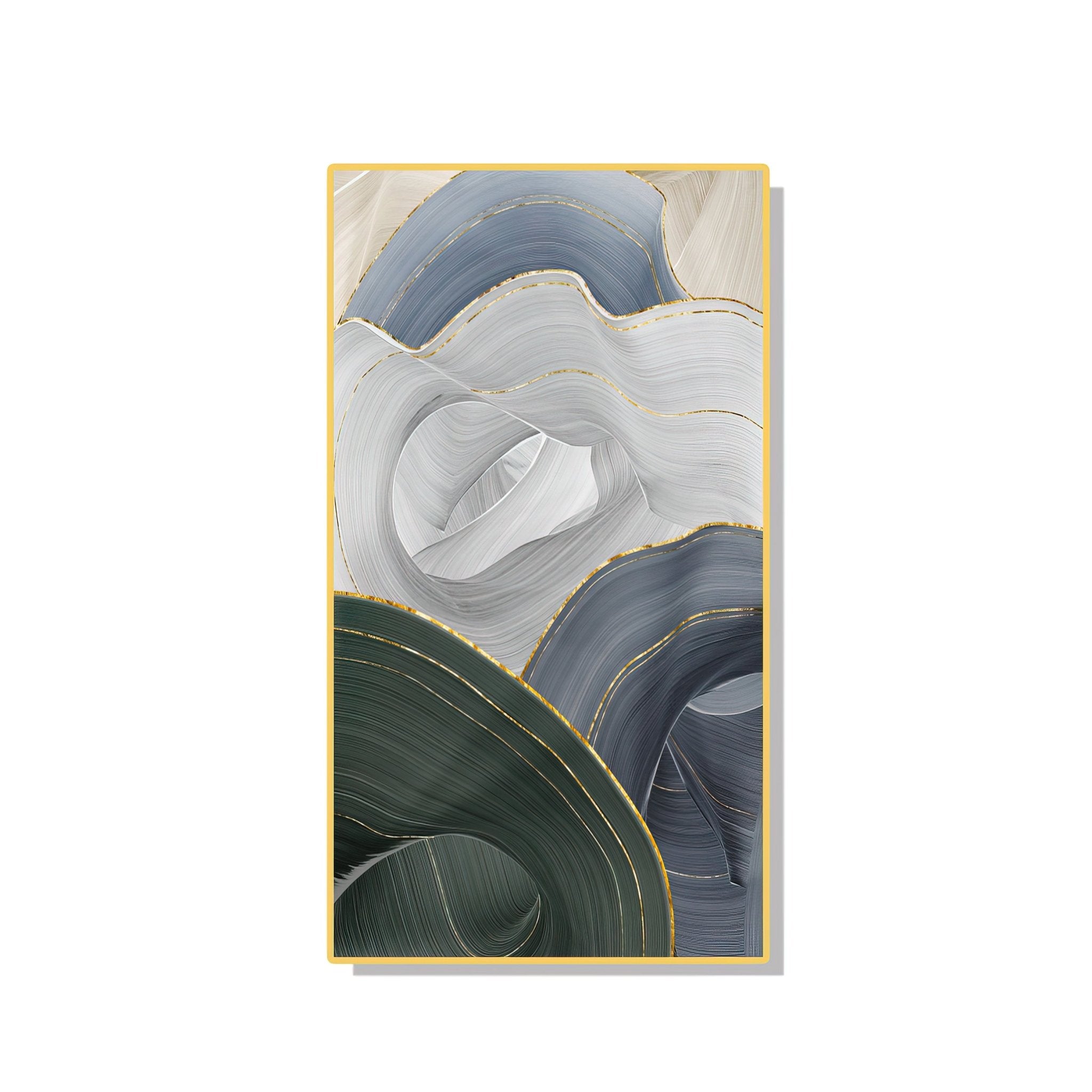 Abstract Wall Painting - Light Curves (60x120 cm) - Bliss Vie