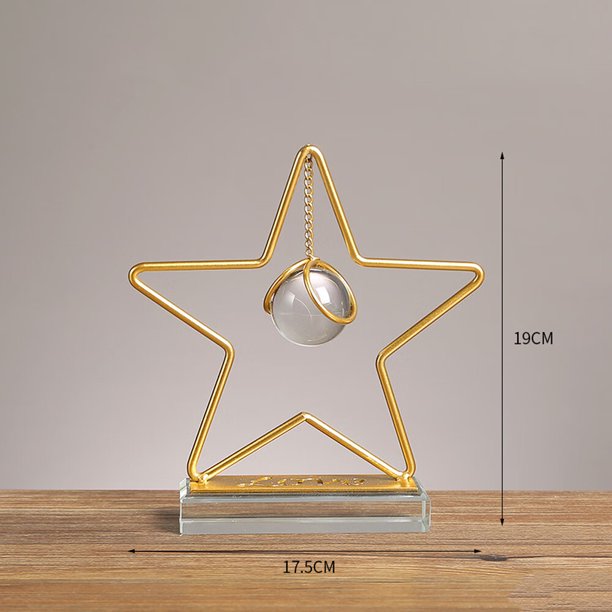 Crystal Ball with Metal Stand - Star - Bliss Vie