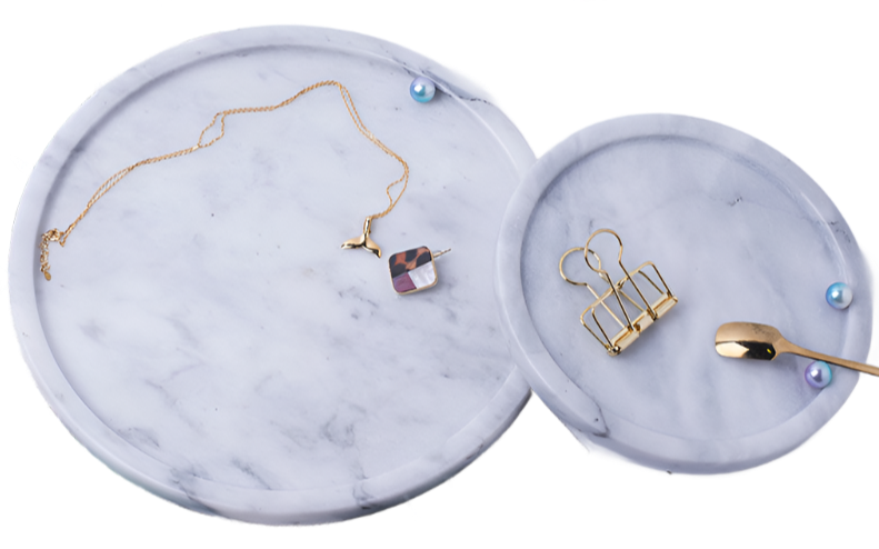 Round Marble Tray - Bliss Vie