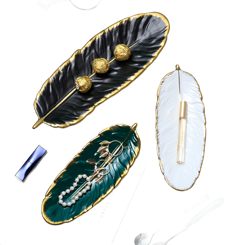 Ceramic Leaf Plate - Bliss Vie