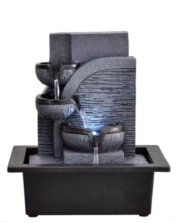Indoor Tabletop Fountain with Lights - Bliss Vie