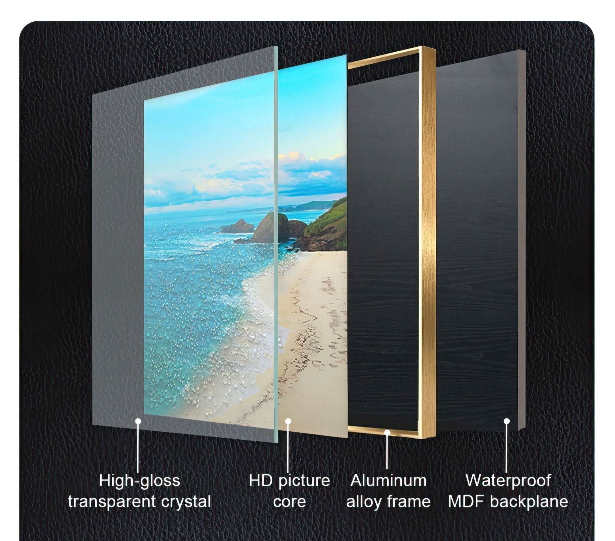 Black & Gold Wall Painting (50x50 cm - Set of 3) - Bliss Vie