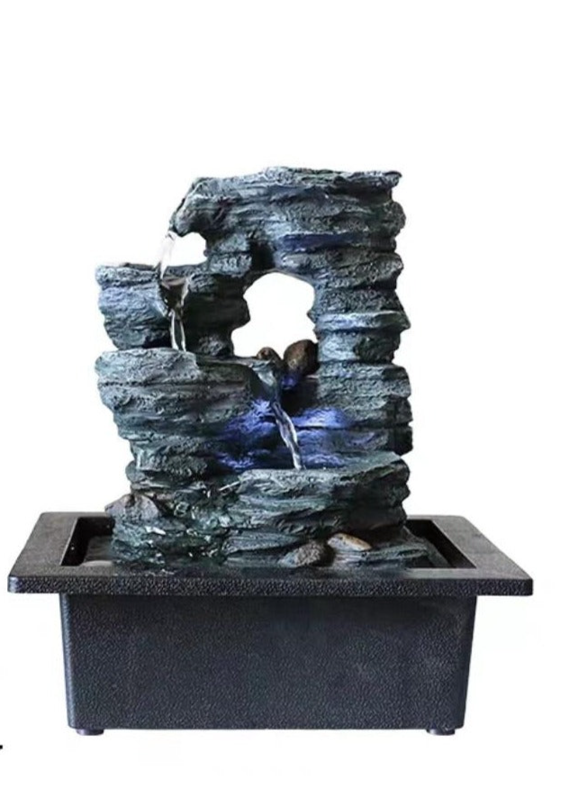 Indoor Tabletop Fountain with Lights - Bliss Vie