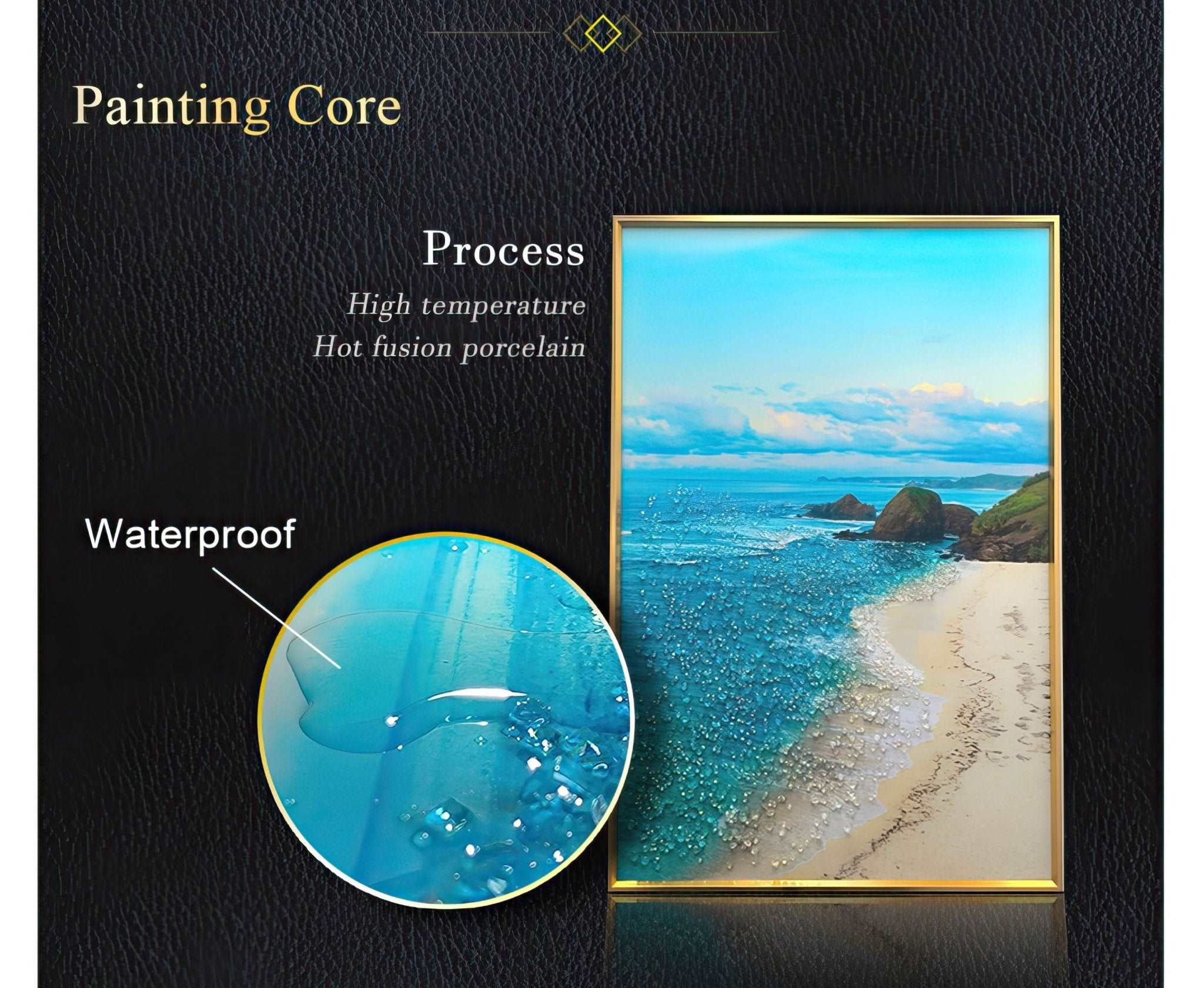 Ribbon Print Linked Wall Painting Set of 3 | BLISS VIE