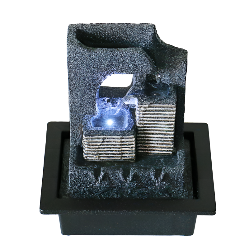 Indoor Tabletop Fountain with Lights - Bliss Vie