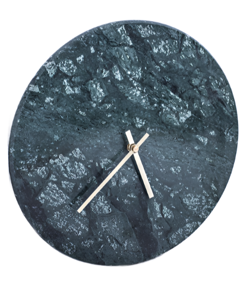 Round Marble Clock - Green - Bliss Vie