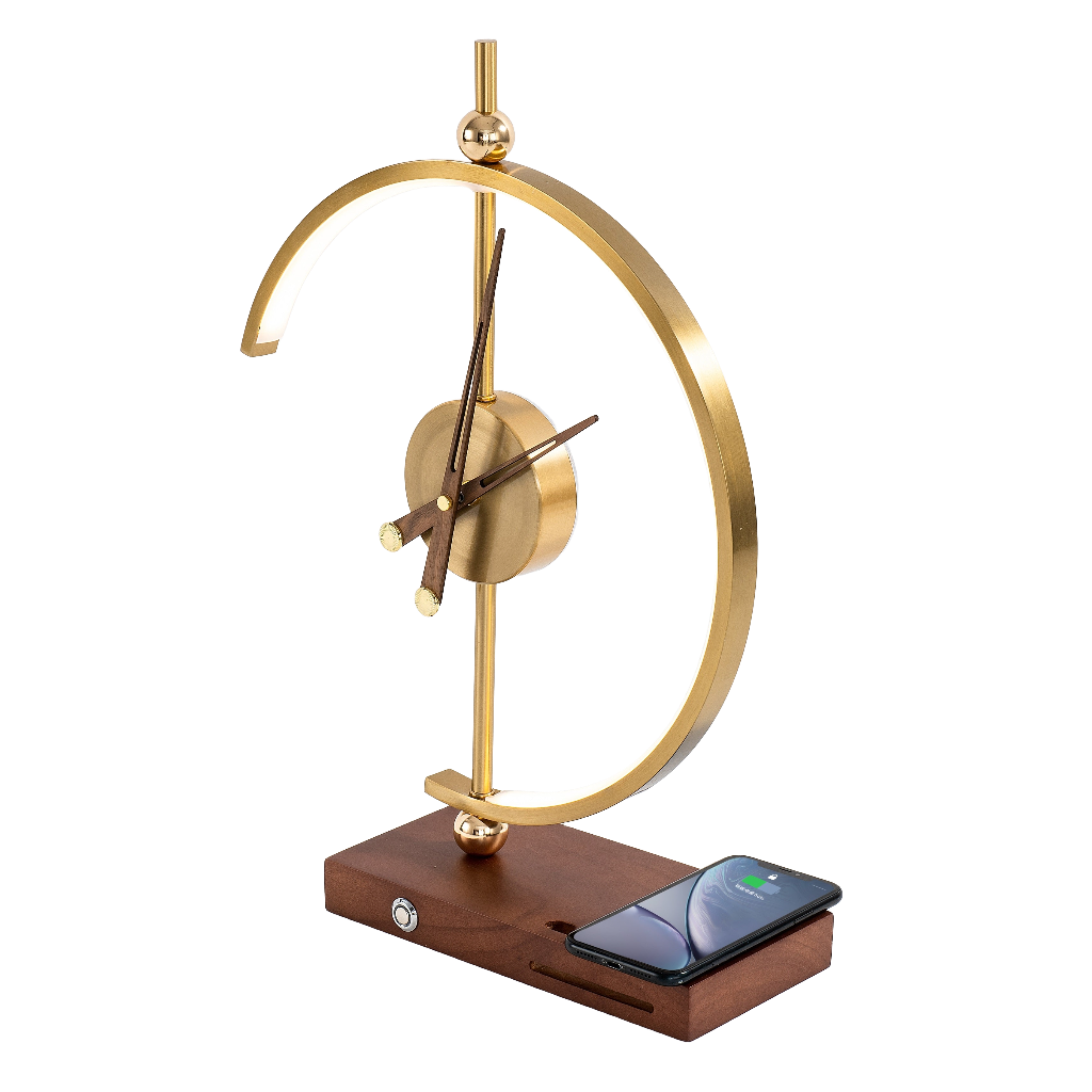 LED Clock Lamp With Clock and Qi Wireless Charger USB Port - Bliss Vie