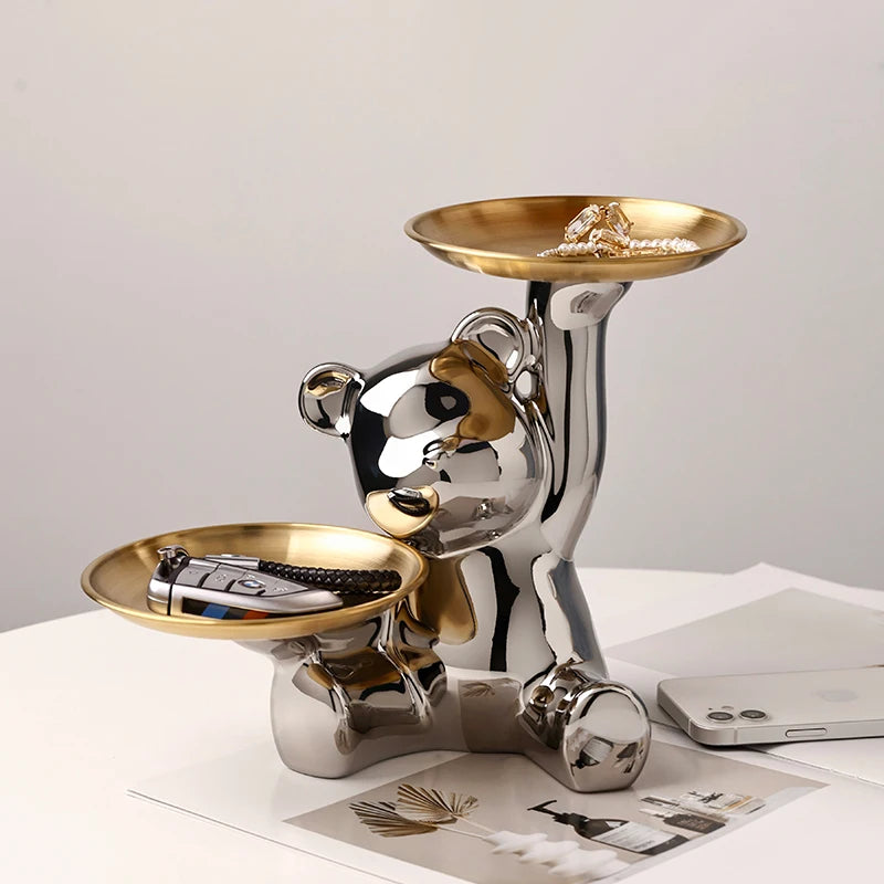 Stylish Recumbent Bear Tray - Bliss Vie