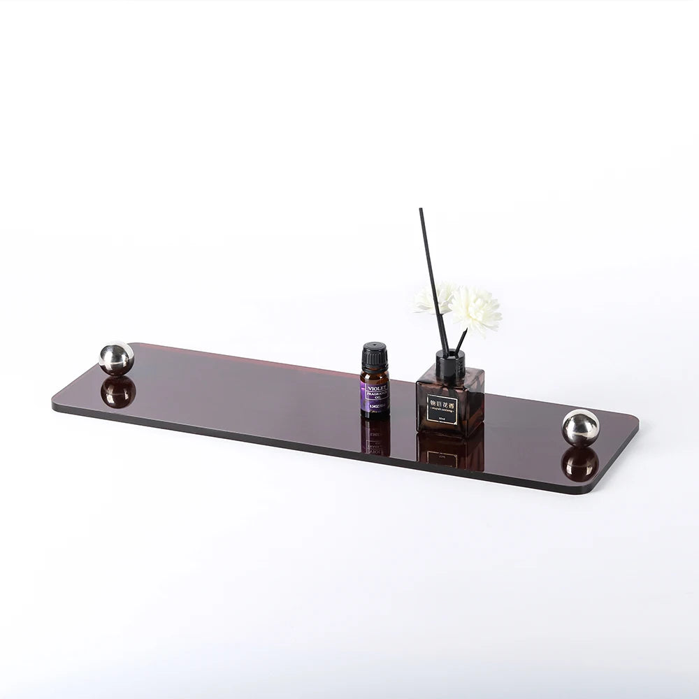 Nordic Metal Decorative Glass Tray - Bliss Vie