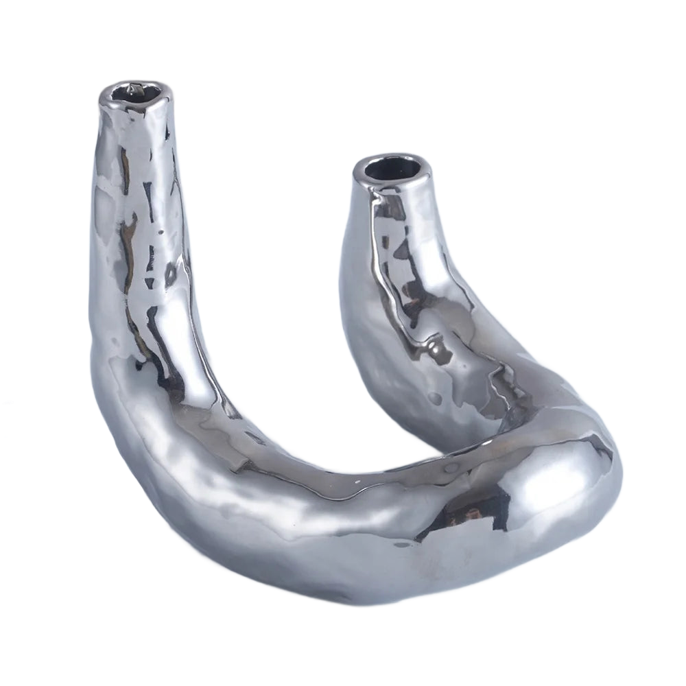 Ceramic Metal Vase - Bliss Vie