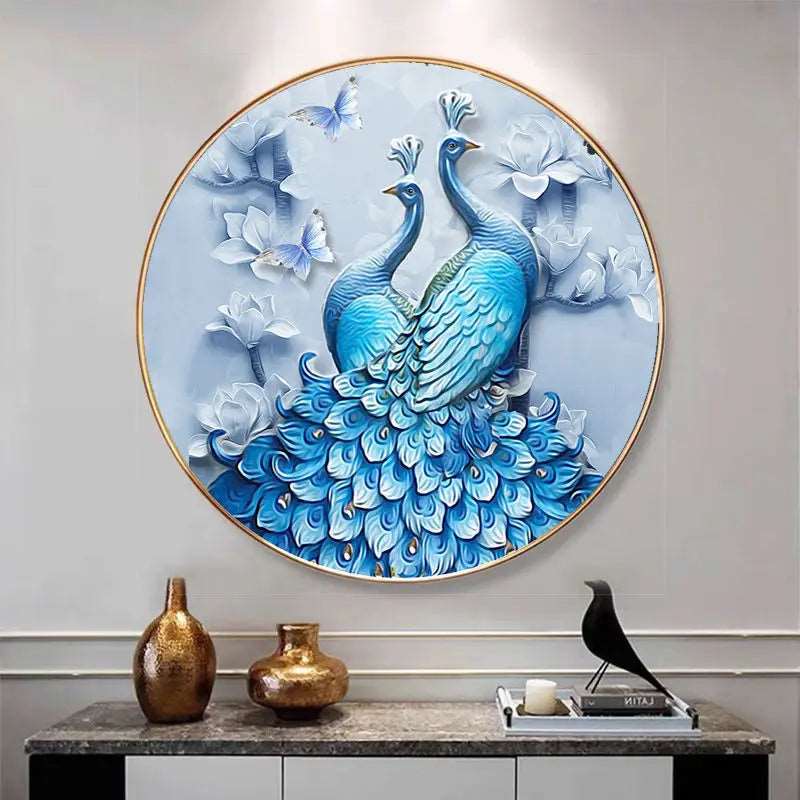 Round Wall Painting Crystal Porcelain - Bliss Vie