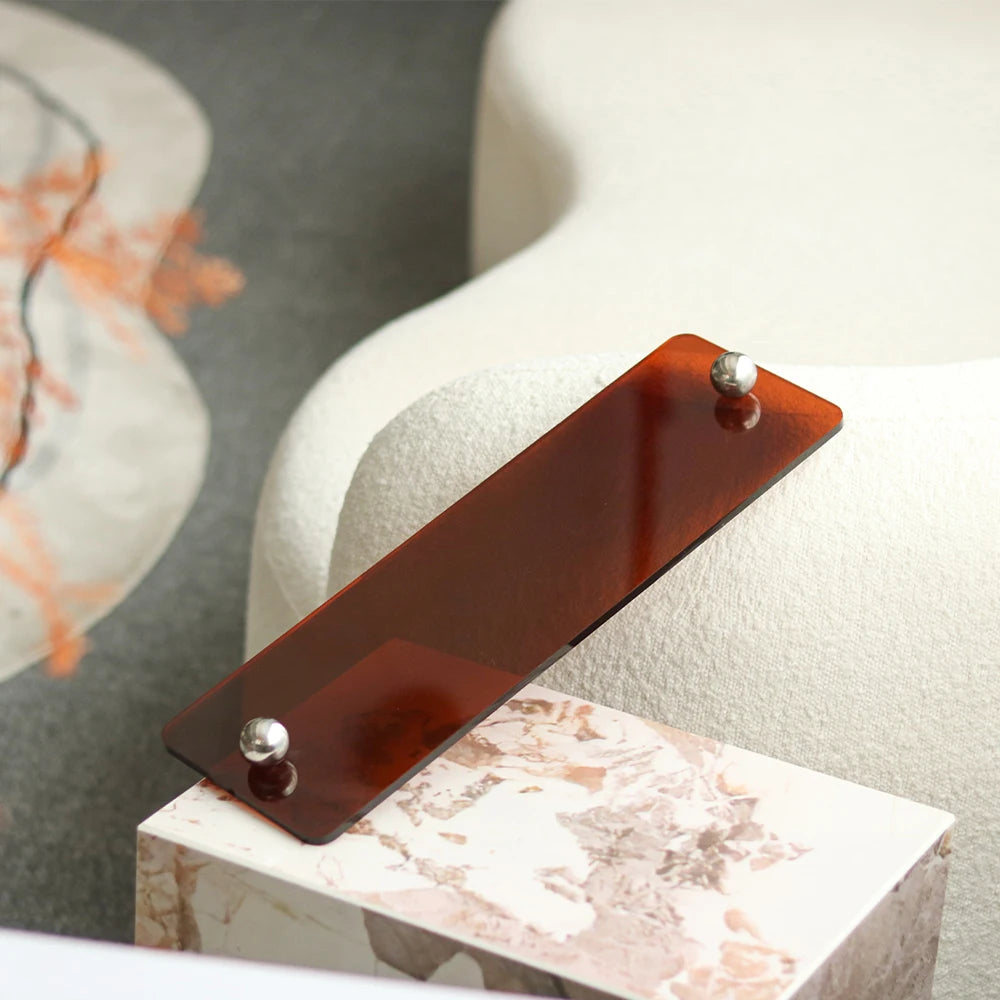 Nordic Metal Decorative Glass Tray - Bliss Vie