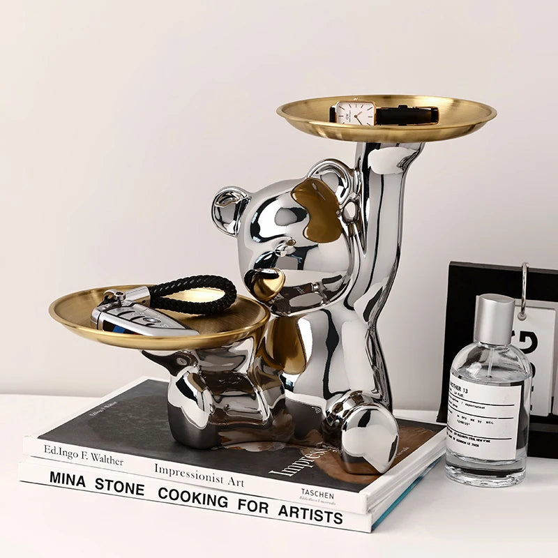 Stylish Recumbent Bear Tray - Bliss Vie