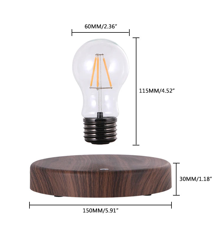 Floating Elegance - Classic Magnetic Levitation Table Lamp Bulb for Mesmerizing Lighting Home Decor cabinet Sleek Contemporary Sophisticated Unique Elegant Decorative Trendy stylish Minimalist Artistic Luxury Designer tabletop table decor accessories tableware living room decor coffee table decor