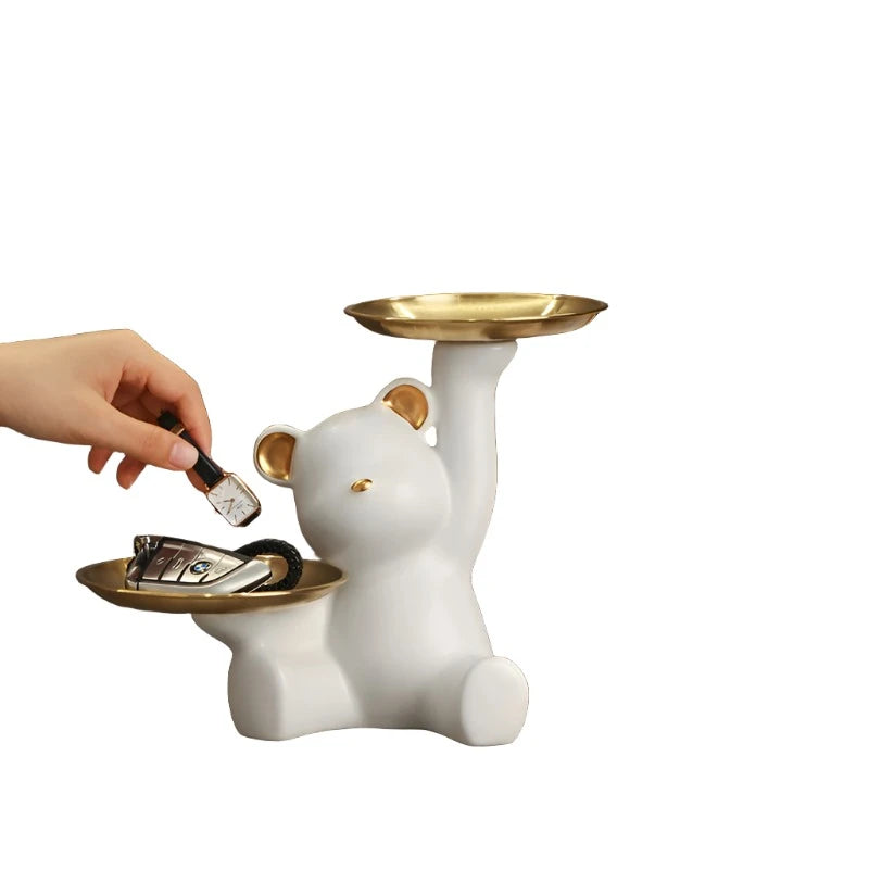 Stylish Recumbent Bear Tray - Bliss Vie