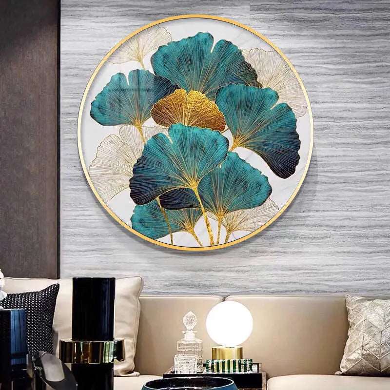 Round Wall Painting Crystal Porcelain - Bliss Vie