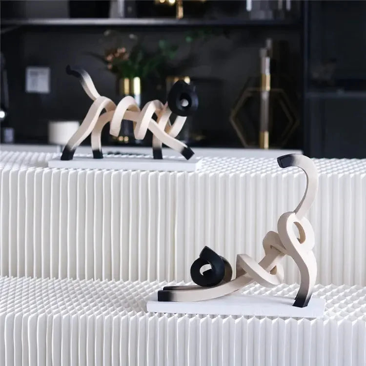 Whimsical Charm - Creative Animal Line Ornament for Playful Home Decor cabinet Sleek Contemporary Sophisticated Unique Elegant Decorative Trendy stylish Minimalist Artistic Luxury Designer tabletop table decor accessories tableware living room decor coffee table decor