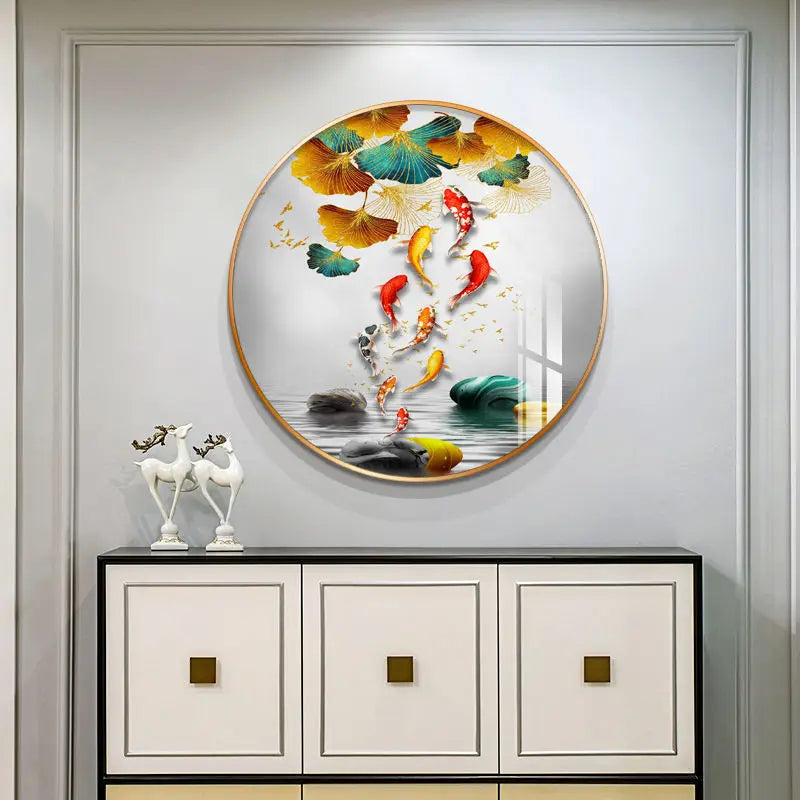 Round Wall Painting Crystal Porcelain - Bliss Vie