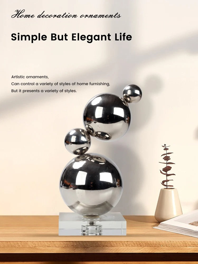 Geometric Dining Table Knick-Knacks - Modern Table Decor Home Decor cabinet Sleek Contemporary Sophisticated Unique Elegant Decorative Trendy stylish Minimalist Artistic Luxury Designer tabletop table decor accessories tableware living room decor coffee table decor