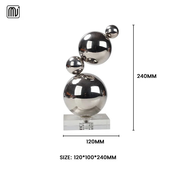 Geometric Dining Table Knick-Knacks - Modern Table Decor Home Decor cabinet Sleek Contemporary Sophisticated Unique Elegant Decorative Trendy stylish Minimalist Artistic Luxury Designer tabletop table decor accessories tableware living room decor coffee table decor