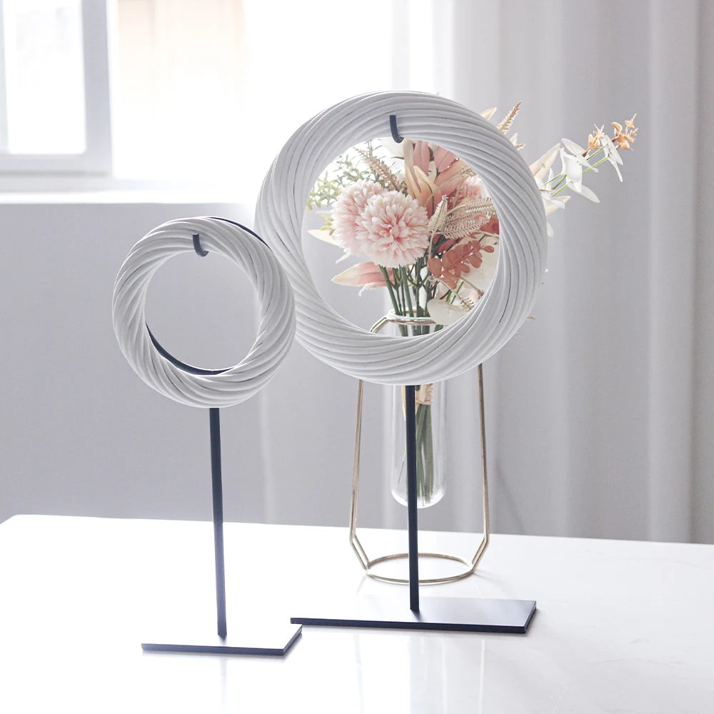 Cozy Elegance - Round Ornament for Warm Home Decor cabinet Sleek Contemporary Sophisticated Unique Elegant Decorative Trendy stylish Minimalist Artistic Luxury Designer tabletop table decor accessories tableware living room decor coffee table decor