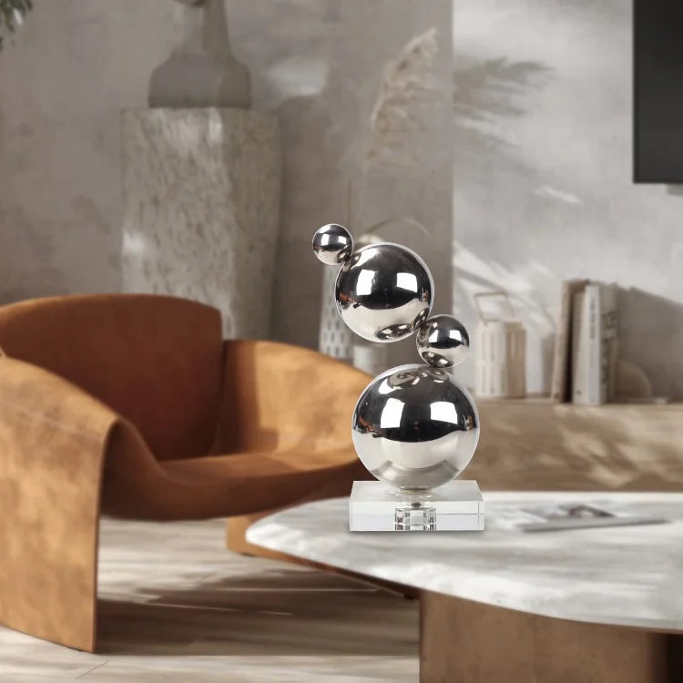 Geometric Dining Table Knick-Knacks - Modern Table Decor Home Decor cabinet Sleek Contemporary Sophisticated Unique Elegant Decorative Trendy stylish Minimalist Artistic Luxury Designer tabletop table decor accessories tableware living room decor coffee table decor