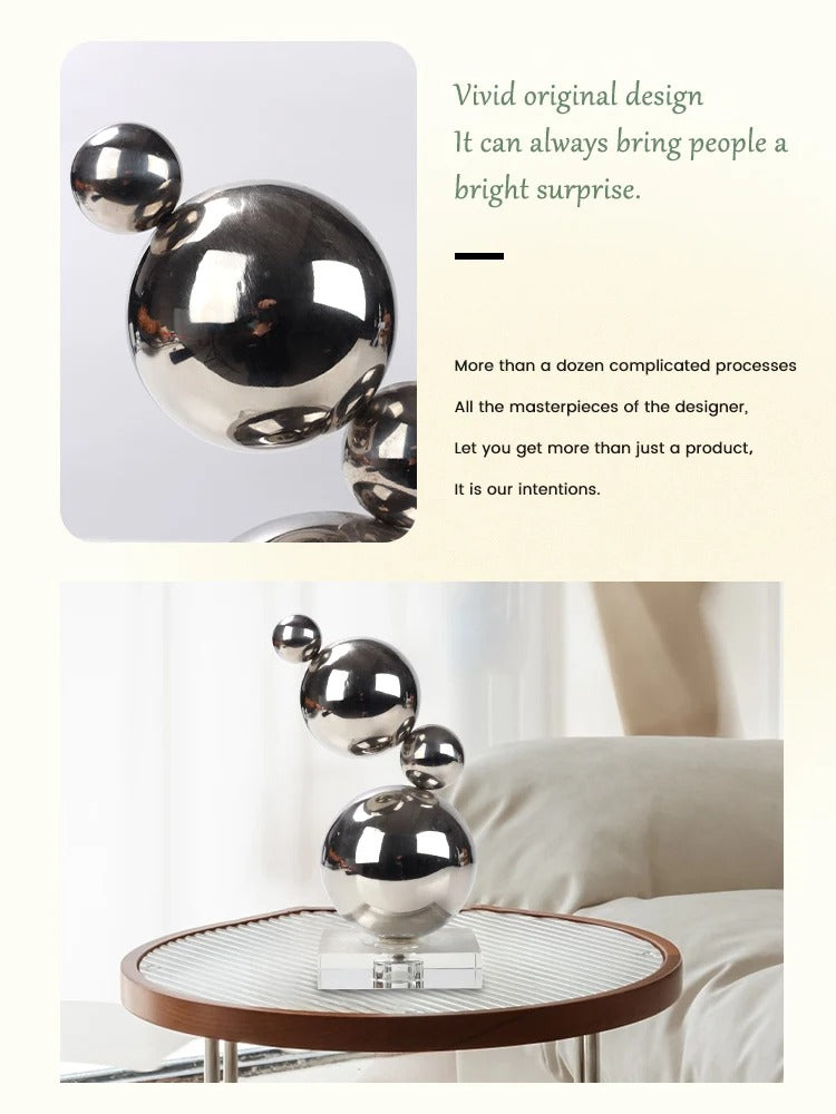 Geometric Dining Table Knick-Knacks - Modern Table Decor Home Decor cabinet Sleek Contemporary Sophisticated Unique Elegant Decorative Trendy stylish Minimalist Artistic Luxury Designer tabletop table decor accessories tableware living room decor coffee table decor