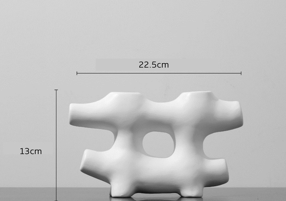 Abstract Hashtag Ceramic Vase | Home Decor cabinet Sleek Contemporary Sophisticated Unique Elegant Decorative Trendy stylish Minimalist Artistic Luxury Designer tabletop table decor accessories tableware living room decor coffee table decor