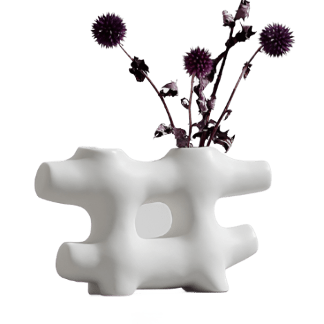 Abstract Ceramic Vase - Hashtag - Bliss Vie