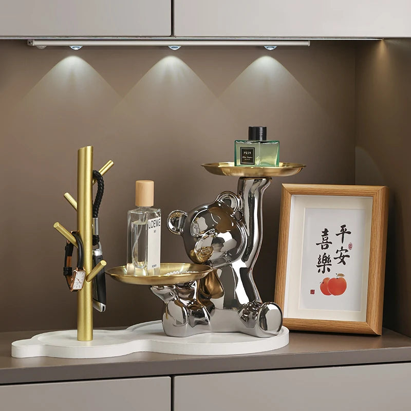 Stylish Recumbent Bear Tray - Bliss Vie