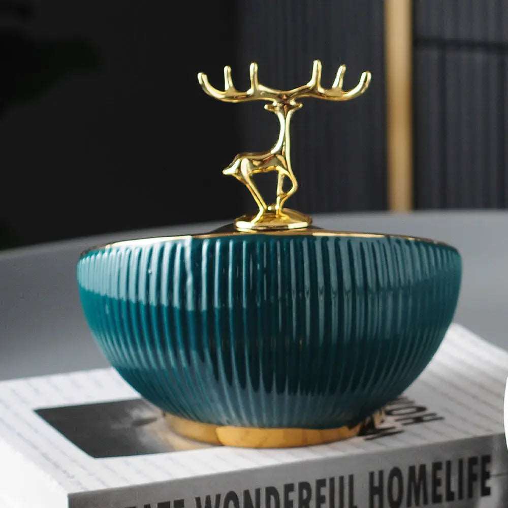 Golden Deer Ornament - Bliss Vie