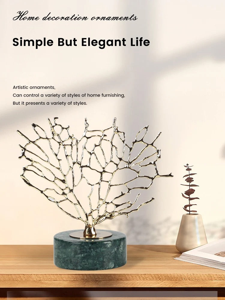 Marble Coral Tree for Home Decoration - Natural-Inspired Decor Accent Crystal Sleek Contemporary Sophisticated Unique Elegant Decorative Trendy stylish Chic Minimalist Artistic Luxury Designer tabletop table decor accessories tableware