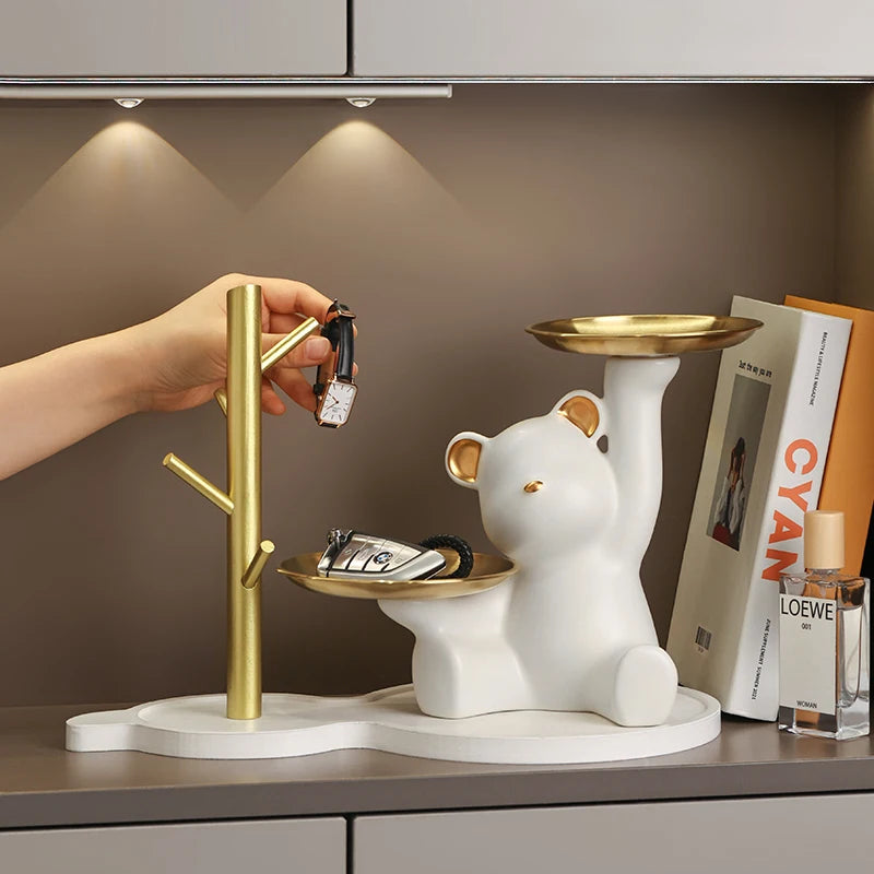 Stylish Recumbent Bear Tray - Bliss Vie