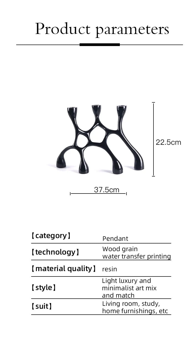 Cozy 3 Arm Candle Holder - Warm and Inviting Home Fragrance Accent Home Decor cabinet Sleek Contemporary Sophisticated Unique Elegant Decorative Trendy stylish Minimalist Artistic Luxury Designer tabletop table decor accessories tableware living room decor coffee table decor