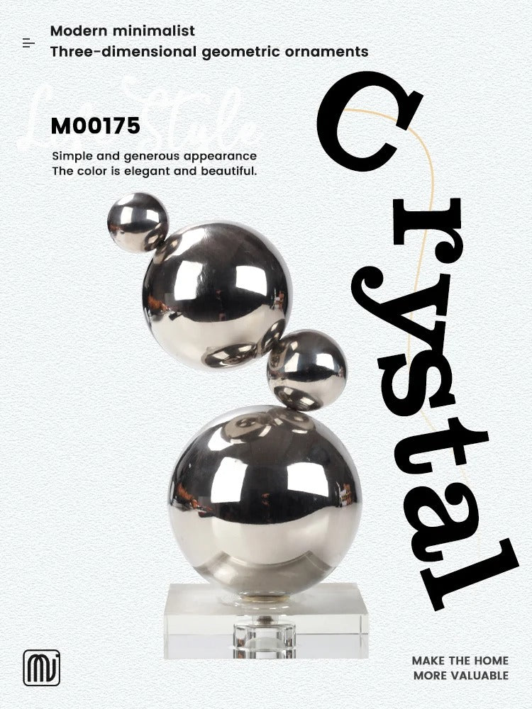 Geometric Dining Table Knick-Knacks - Modern Table Decor Home Decor cabinet Sleek Contemporary Sophisticated Unique Elegant Decorative Trendy stylish Minimalist Artistic Luxury Designer tabletop table decor accessories tableware living room decor coffee table decor