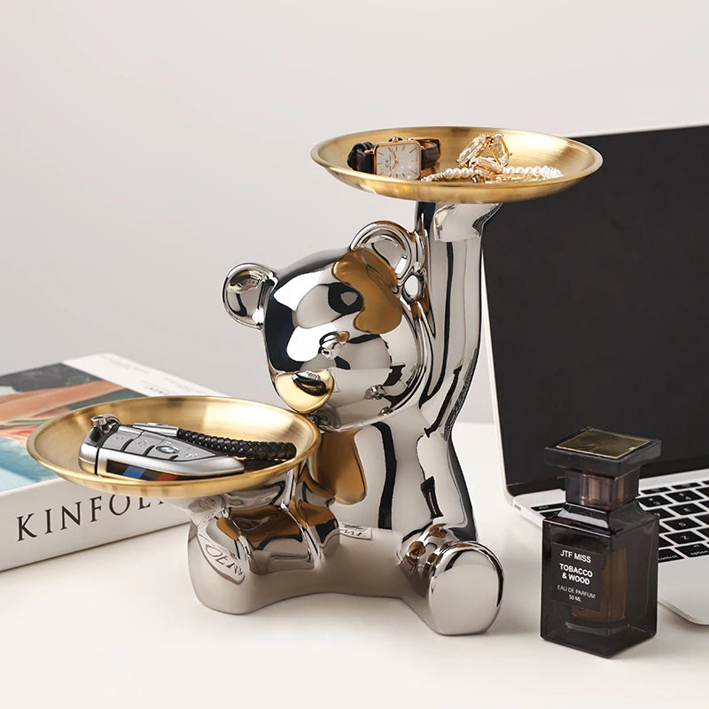 Stylish Recumbent Bear Tray - Bliss Vie