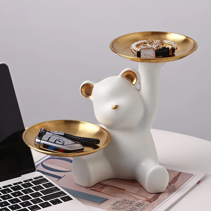 Stylish Recumbent Bear Tray - Bliss Vie