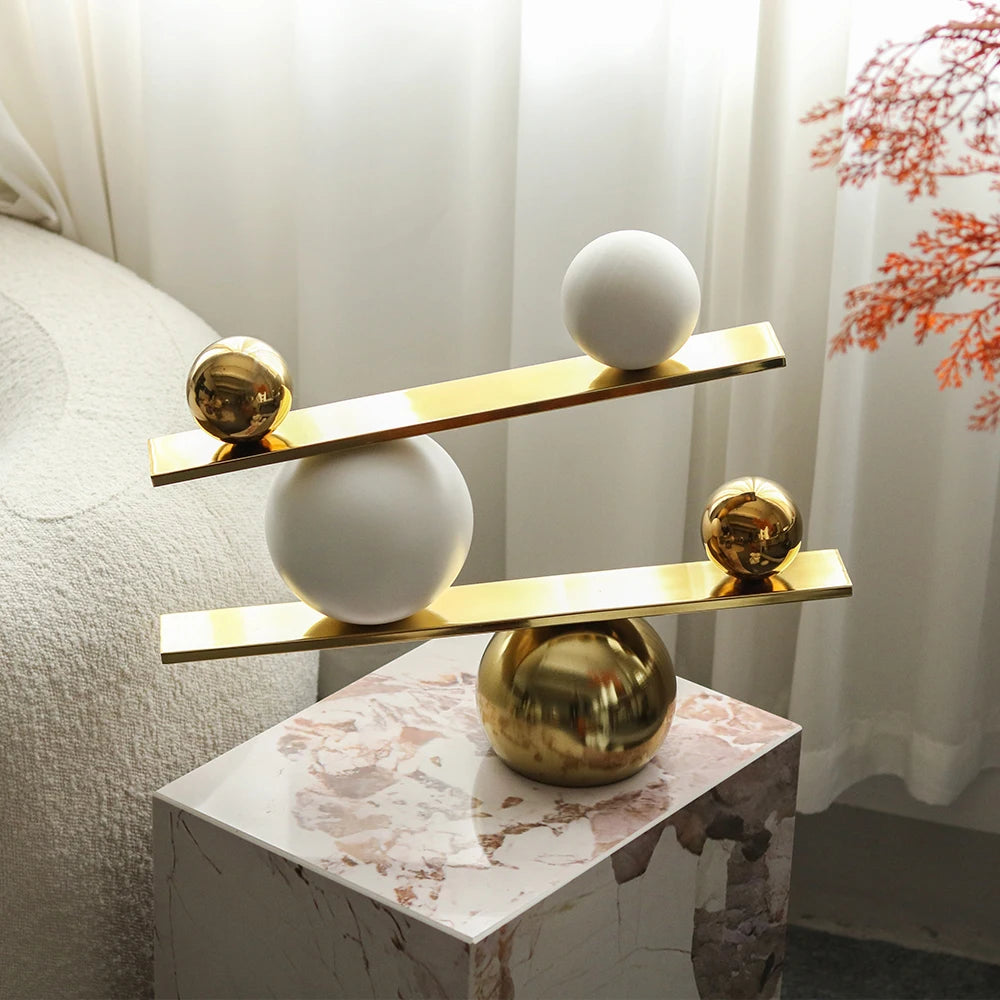 Luxury Style Swing Ball Ornaments - Opulent Decor Accents Home Decor cabinet Sleek Contemporary Sophisticated Unique Elegant Decorative Trendy stylish Minimalist Artistic Luxury Designer tabletop table decor accessories tableware living room decor coffee table decor